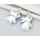 925 Sterling Silver 2 Bunny Charms 9x11mm.