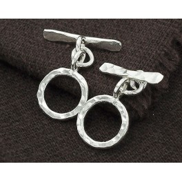 Karen Hill Tribe Silver 4 Hammered Toggles 11.8mm.