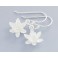 925 Sterling Silver Lotus Flower Earrings 11mm.