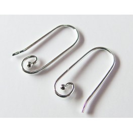 925 Sterling Silver 5 pairs of Ear Wires 8x21mm.