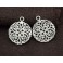 925 Sterling Silver 2  filigree Flower Charms 13mm.