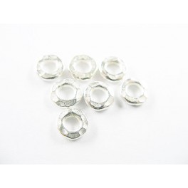 Hill Tribe Silver 10 Hammered Jump Rings 6mm.