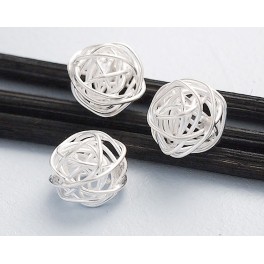 Kare Hill Tribe Silver 6 Wire Ball Beads 9mm.