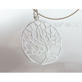 1 of 925 Sterling Silver Tree of Life Pendant 24 mm. Polish Finished