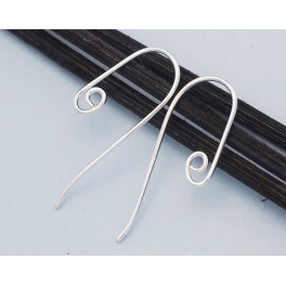 925 Sterling Silver 5 pairs of Ear Wires 9x27mm.