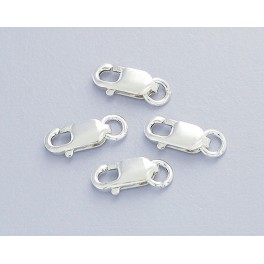 925 Sterling Silver  5 Lobster Clasps 8 mm.