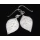 925 Sterling Silver Leaf Earrings 13x20 mm.