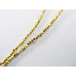 24k Gold  Vermeil Style  200  Faceted Spacer Beads 1 mm. 8.5 inches