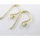 24k Vermeil Style  2 Pairs of Earwires 9x18 mm.