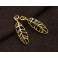 925 Sterling Silver 24k Gold Vermeil Style 2  Leaf Charms