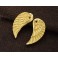 925 Sterling Silver 24k Gold Vermeil Style 2 Angel Wing Charms
