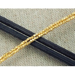 Karen hill tribe 24k Gold  Vermeil Style  150  Faceted Beads 1.3 mm.