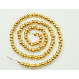 Karen hill tribe 24k Gold  Vermeil Style  120 Solid Seed Beads 1.8 mm.