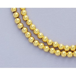 925 Sterling Silver 24k Gold Vermeil Style 50 Round Seed Beads 3 mm.