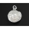 1 of 925 Sterling SilverConcave Disc Pendant with Pearl 14.5 mm.