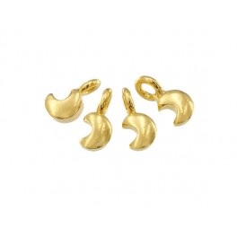 925 Karen Hill Tribe 24k Gold Vermeil Style 4 Crescent Moon Charms.