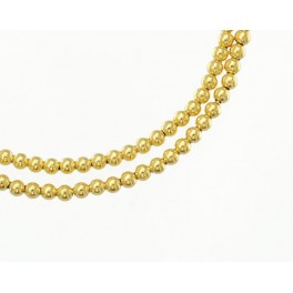 925 Sterling Silver 24k Gold Vermeil Style 100 Round  Beads 2 mm.