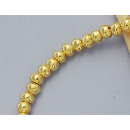 Karen hill tribe Gold Vermeil Style 20 Solid Seed Beads 3.3x2 mm.
