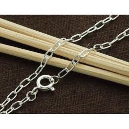 925 Sterling Silver  Cable Chain Bracelet 2x4 mm. 7 inches