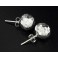 Karen Hill Tribe Silver 1 pair Hammered Round Stud Earrings 10 mm.