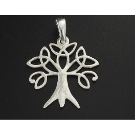 1 of 925 Sterling Silver Tree of Life Pendant 22x24mm. Matte Finished