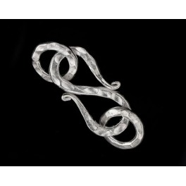 Karen Hill Tribe Silver 2 Hammered Clasps 21mm.
