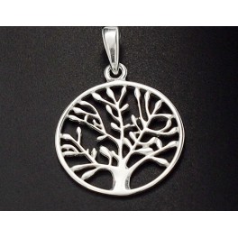 1 of 925 Sterling Silver Tree of Life Pendant 19.5mm. Polish Finished
