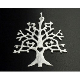 1 of 925 Sterling Silver Tree of Life Pendant 32x34mm. Matte Finished