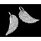 2 of 925 Sterling Silver Angel Wing Charms 6x15mm.
