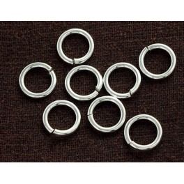 925 Sterling Silver 10 Opened Jump Ring 1.2x9 mm.