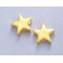 925 Sterling Silver 24k Gold Vermeil Style 2 Star Beads 7.5mm.
