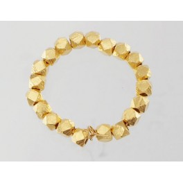 Karen hill tribe 24k Gold  Vermeil Style  20 Faceted Nugget Beads 3.2mm.