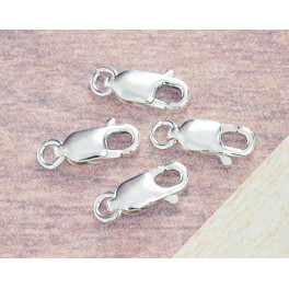 925 Sterling Silver  4 Lobster Clasps 10 mm.
