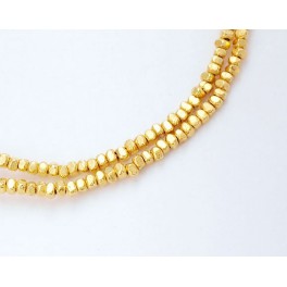 Karen hill tribe 24k Gold  Vermeil Style  130 Faceted Beads 1.6mm.