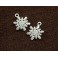 925 Sterling Silver 2 Snowflake Charms 11 mm., delicated charms