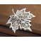 925 Sterling Silver Maple Leaf Pendant 19x20mm. Polish Finish