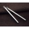 925 Sterling Silver 2 Rectangle Stick Charms 2x40mm.