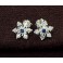 925 Sterling Silver Snowflake Stud Earrings, with Lab grown Sapphire.
