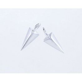 925 Sterling Silver 2 Triangle Charms 5x10mm.
