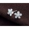 925 Sterling Silver Tiny Flower Stud Earrings 9mm.