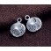 925 Sterling Silver 2 Wire Woven Knot Charms 8mm.