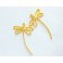 925 Sterling Silver 24k Gold Vermeil Style 2 Dragonfly  Pendants 18x30mm.