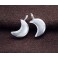 2 of Karen Hill Tribe Silver Crescent Moon Charms 8x10 mm.