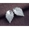 925 Sterling Silver 4 Leaf Charms 10x17mm.