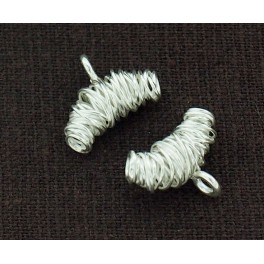 Karen Hill Tribe Silver 2 Wire Curve  Hangers 7x15 mm.