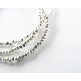 Karen Hill Tribe Silver 300 Faceted Seed Beads 1.4 mm.13 inches