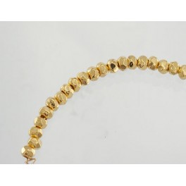 Karen hill tribe 24k Gold  Vermeil Style 30 Faceted Nugget Beads 3x2mm.