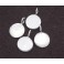 925 Sterling Silver 4 Round Tag Charms 10 mm.