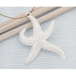 925 Sterling Silver Starfish Pendant 21x27mm.
