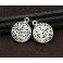 925 Sterling Silver 2 Round Nest  Charms 12.5mm.